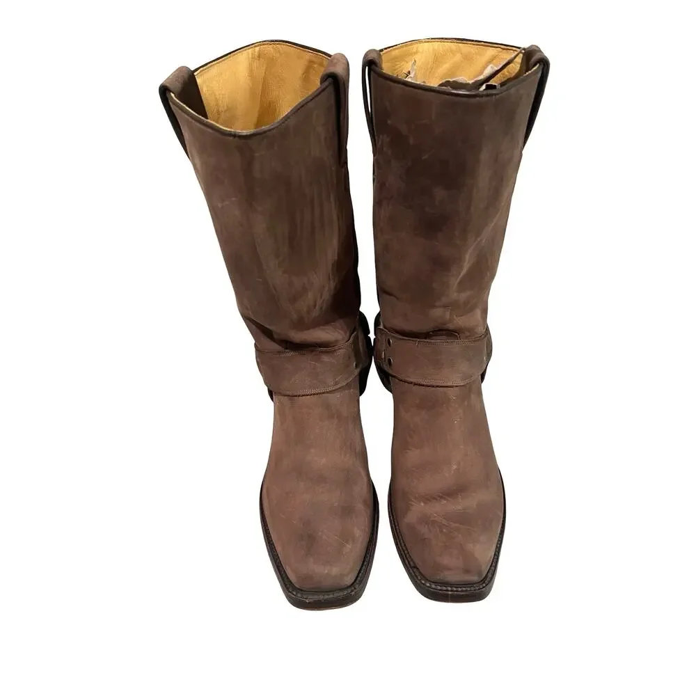 Tony Mora 1195 Men’s EU 42 Brown Leather Harness Biker Western Boots Spain
